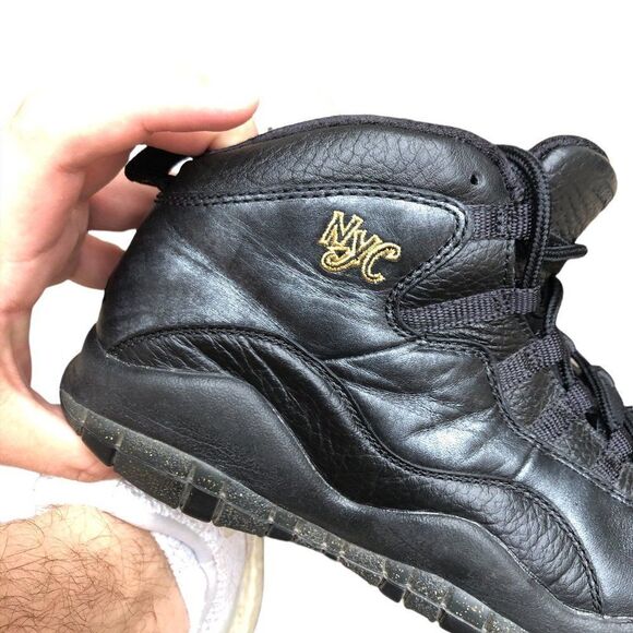 RARE 2015 Air Jordan 10 Retro New York City Size 7 Black - Picture 2 of 15